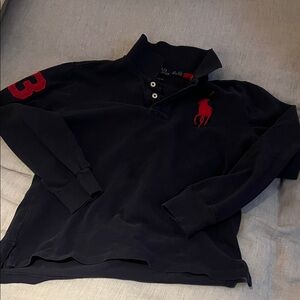 Polo by Ralph Lauren Men's Dark Blue Long Sleeve Polo